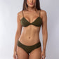 TOP FIJÓ + BRAGA ANCHA MARIPOSA COLMENA VERDE MILITAR