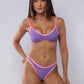 TOP CON ARO + TANGA ASA DELTA LAVANDA CON ROSA