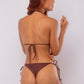 TOP TRIÁNGULO + TANGA SARA MIÇANGA LAZO MARRÓN