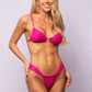 TOP TRIÁNGULO INVERTIDO + TANGA CORTINA ROSA PINK