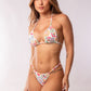 TOP TRIÁNGULO + TANGA REGULABLE ARABESCO FLORAL
