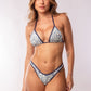 TOP TRIÁNGULO + TANGA ASA DELTA ARABESCO AZUL